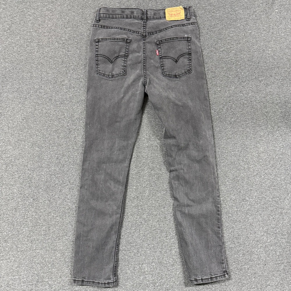 Modern Levis 512 Slim Taper Jeans Boys 16 Gray Good Washed Denim Pants - Picture 7 of 8